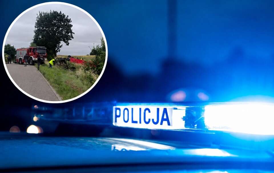 Cztery osoby zgięły w wypadku samochodowym w Postolinie / autor: Fratria/KPP Sztum