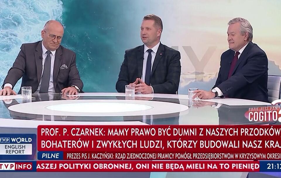 Dyskusja z udziałem ministrów Glińskiego, Raua i Czarnka