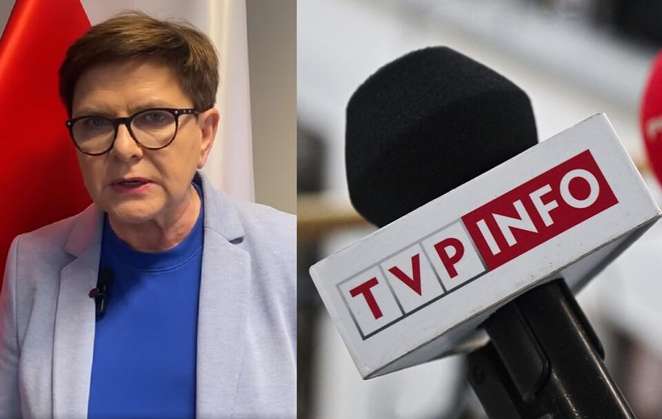 Beata Szydło (PiS); Mikrofon TVP Info w Sejmie / autor: Facebook/Beata Szydło; PAP/Radek Pietruszka