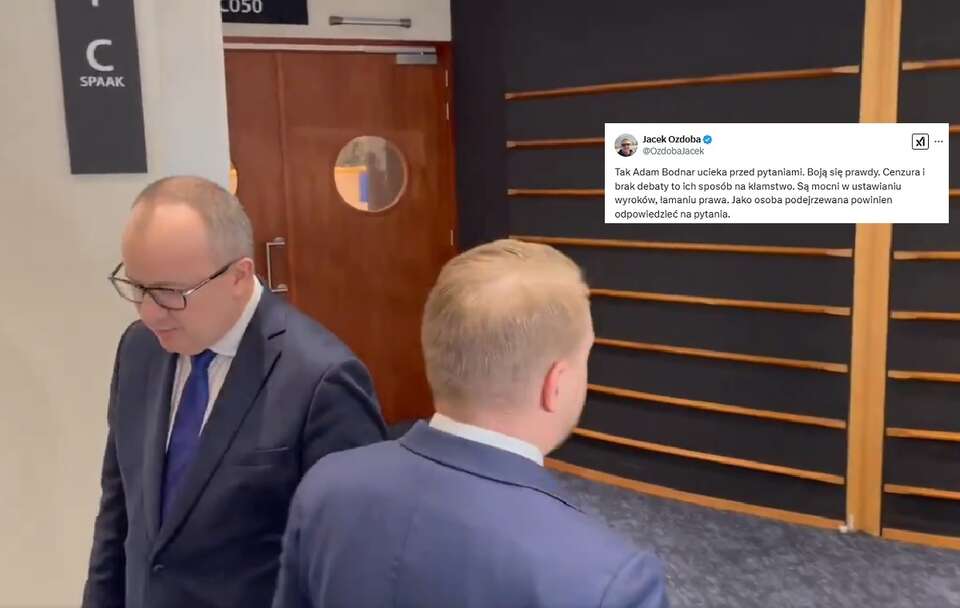 Bodnar uciekł z konferencji prasowej. Bał się pytań Ozdoby?