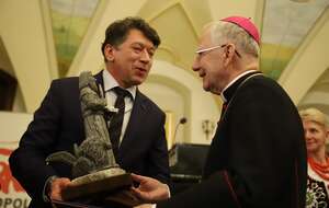 Opłatek Zarządu Regionu Małopolskiego NSZZ „Solidarność” w auli przy kościele św. Bernardyna w Krakowie. / autor:  Biuro Prasowe Archidiecezji Krakowskiej