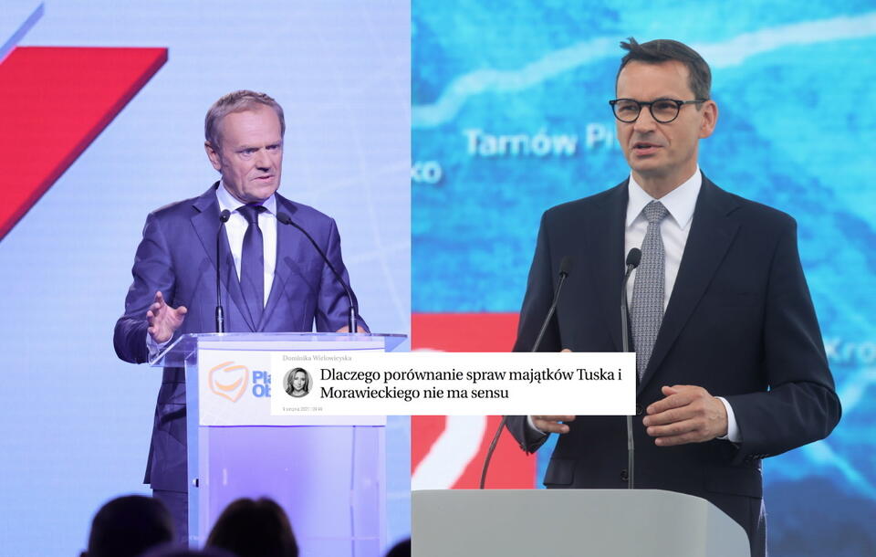 Tusk i Morawiecki / autor: Fratria/PAP/Artur Reszko/wyborcza.pl