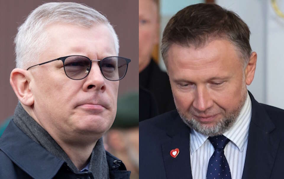 Prof. Sławomir Cenckiewicz odpowiedział na kąśliwości min. Marcina Kierwińskiego (obaj na zdjęciu) / autor: Fratria, PAP/Marian Zubrzycki