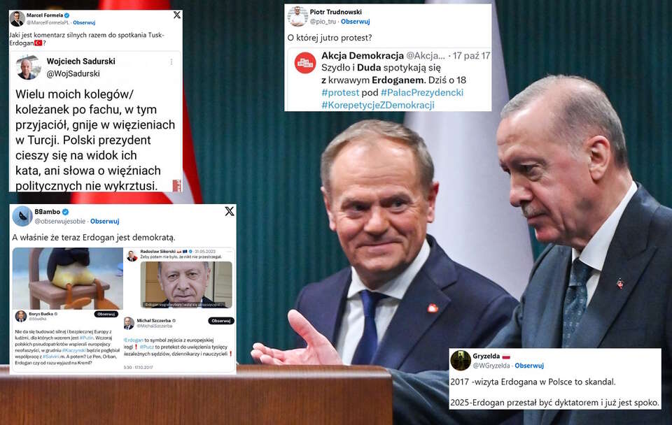 Prezydent Erdogan i premier Tusk / autor: PAP/EPA/NECATI SAVAS/X