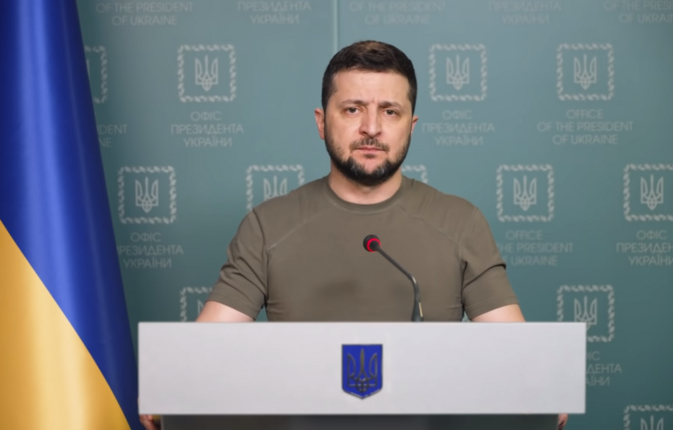 Prezydent Ukrainy Wołodymyr Zełenski / autor: YouTube/Офіс Президента України