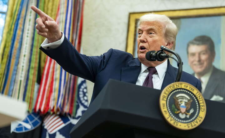Prezydent USA Donald Trump w Białym Domu / autor: PAP/ EPA/BONNIE CASH