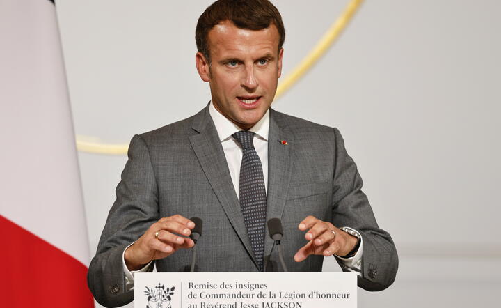 prezydent Francji Emmanuel Macron / autor: PAP/EPA/LUDOVIC MARIN / POOL