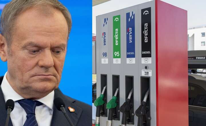 Premier Donald Tusk chce przerzucić odpowiedzialność za swoje decyzje i zwyżkę cen paliw na prezydenta / autor: Fratria / Andrzej Wiktor x 2