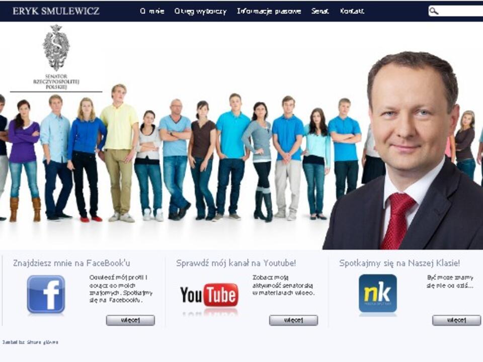 Strona internetowa senatora