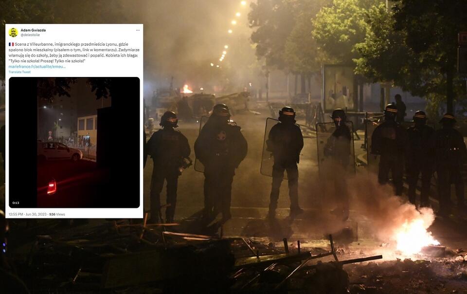 Zamieszki we Francji / autor: PAP/EPA/JULIEN MATTIA/Twitter: @delestoile