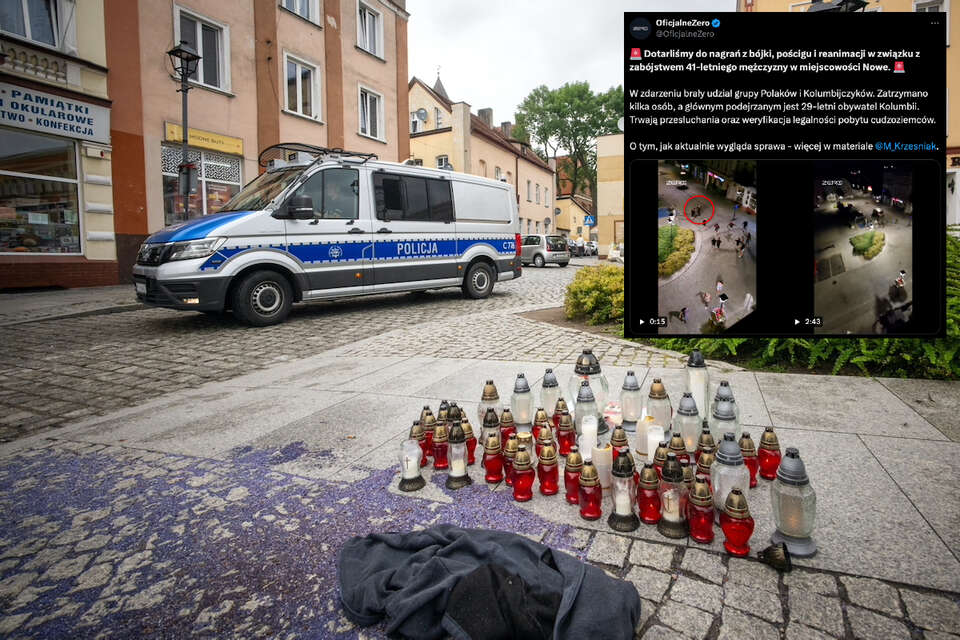 Miejsce bójki dwóch grup mężczyzn na terenie miejscowości Nowe w powiecie świeckim. / autor: PAP/Tytus Żmijewski