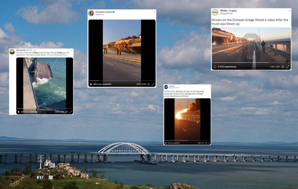 Most Krymski/ Nagrania ukazujące zniszczenia będące skutkiem ataku na most / autor: commons.wikimedia.org/Svetlov Artem/CC0 1.0