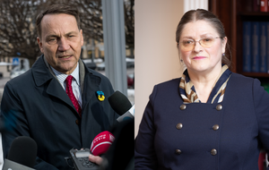 Radosław Sikorski i Krystyna Pawłowicz / autor: PAP/Vladyslav Musiienko/Fratria