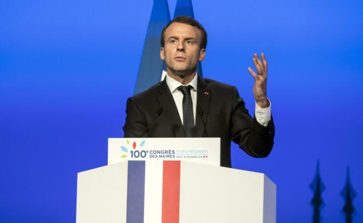 Prezydent Francji Emmanuel Macron / autor: fot. PAP/EPA/ETIENNE LAURENT