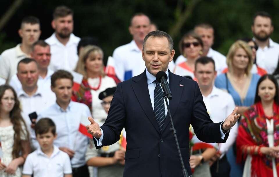 Karol Nawrocki w Godziszowie / autor: PAP/Wojtek Jargiło