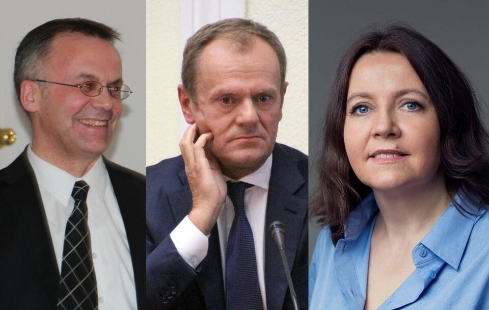 Jarosław Sellin/Donald Tusk/Joanna Lichocka / autor: Fratria
