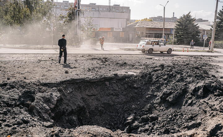 zdjęcie ilustracyjne, zniszczenia w Kramatorsku w obwodzie donieckim / autor: fotoserwis PAP