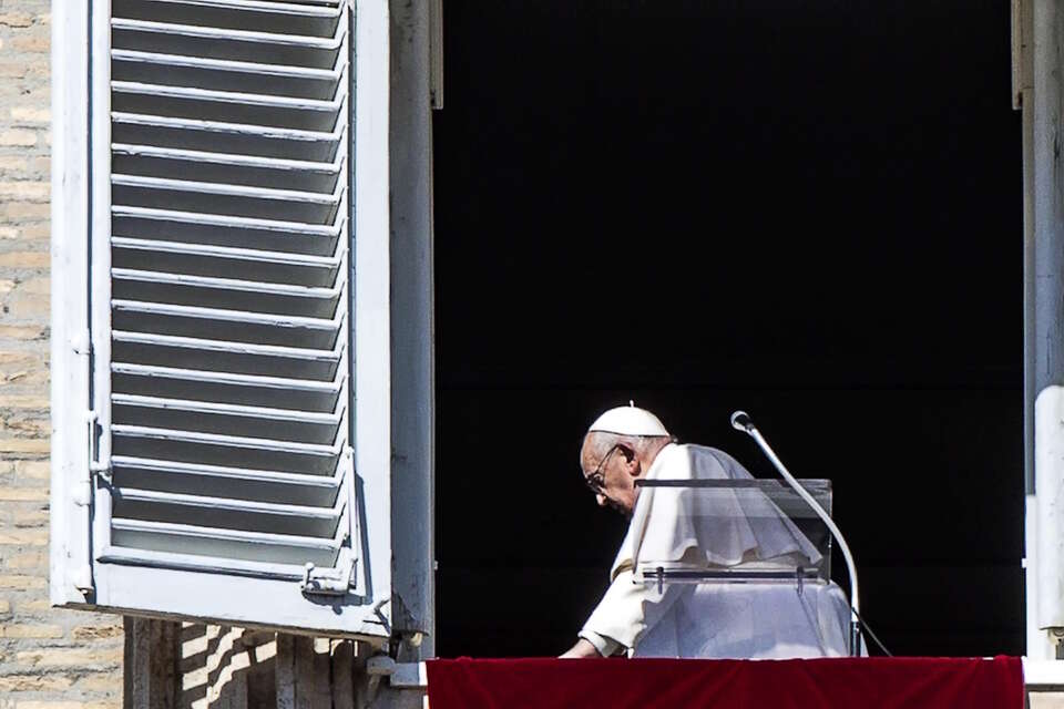 papież po spotkaniu na modlitwę Anioł Pański, 25 lutego 2024 r. / autor: PAP/EPA/ANGELO CARCONI