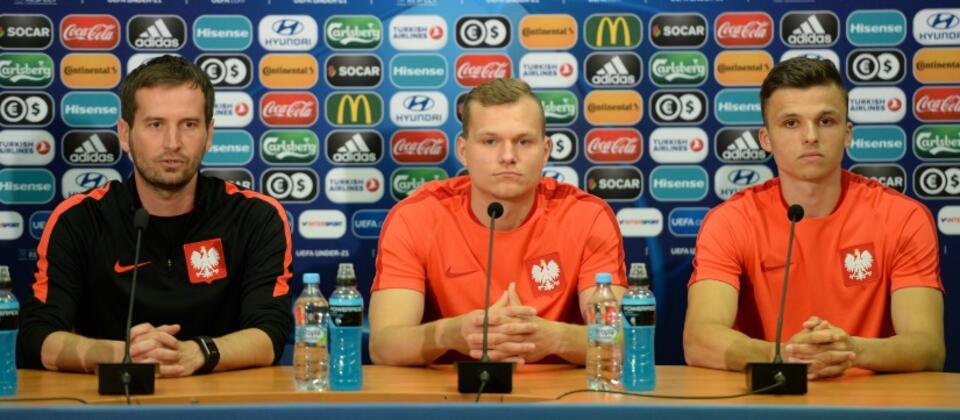 Trener młodzieżowej reprezentacji Polski Marcin Dorna Paweł Jaroszyński Patryk Lipski / autor: PAP/Piotr Polak