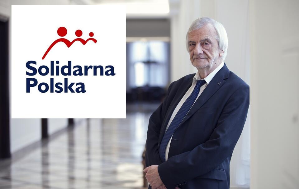 Wicemarszałek Sejmu i szef klubu PiS Ryszard Terlecki; logo Solidarnej Polski / autor: Fratria; Facebook/Solidarna Polska