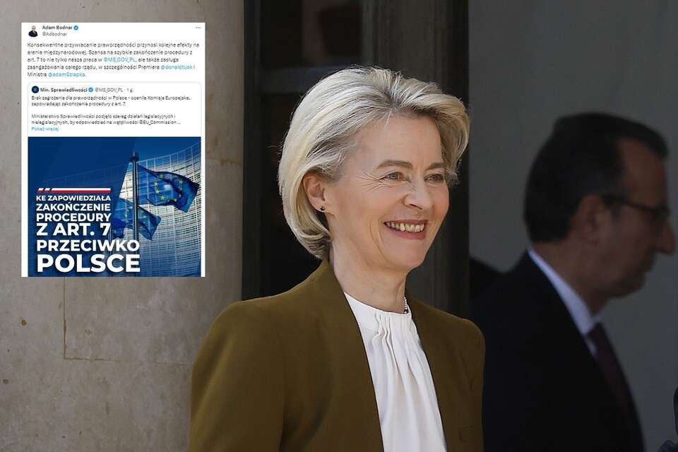 Szefowa KE Ursula von der Leyen w Paryżu / autor: PAP/EPA; X/Adam Bodnar