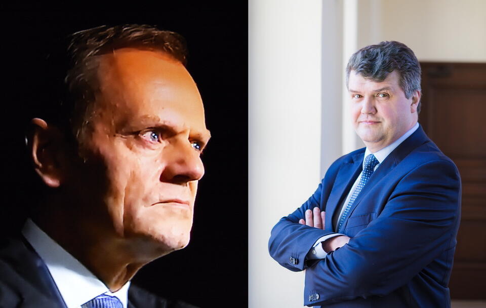 Donald Tusk, Maciej Wąsik / autor: Fratria