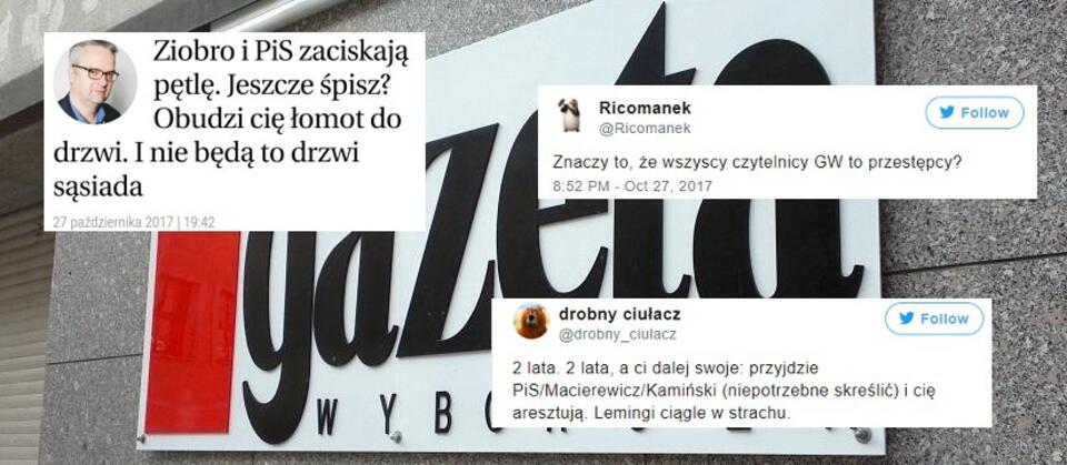 autor: Fratria/Twitter/screen wyborcza.pl