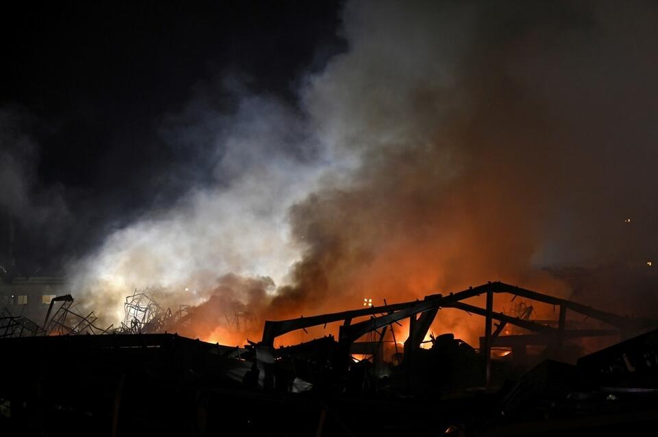 Pożar w Bejrucie / autor: PAP/EPA