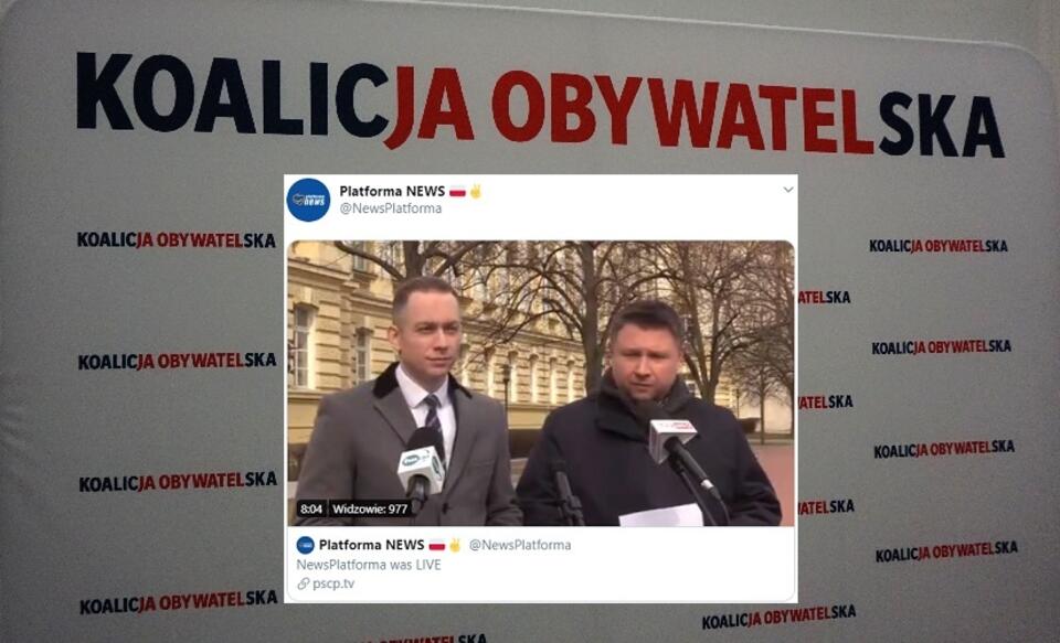 Cezary Tomczyk i Marcin Kierwiński / autor: Fratria/Twitter/@NewsPlatforma