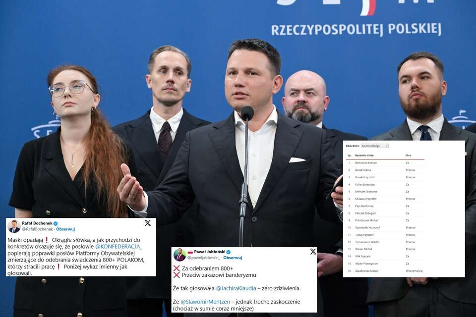 posłowie Konfederacji  / autor:  PAP/Radek Pietruszka