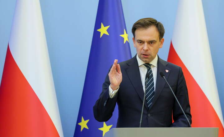  Minister finansów i gospodarki Andrzej Domański podczas konferencji prasowej / autor: PAP/Paweł Supernak