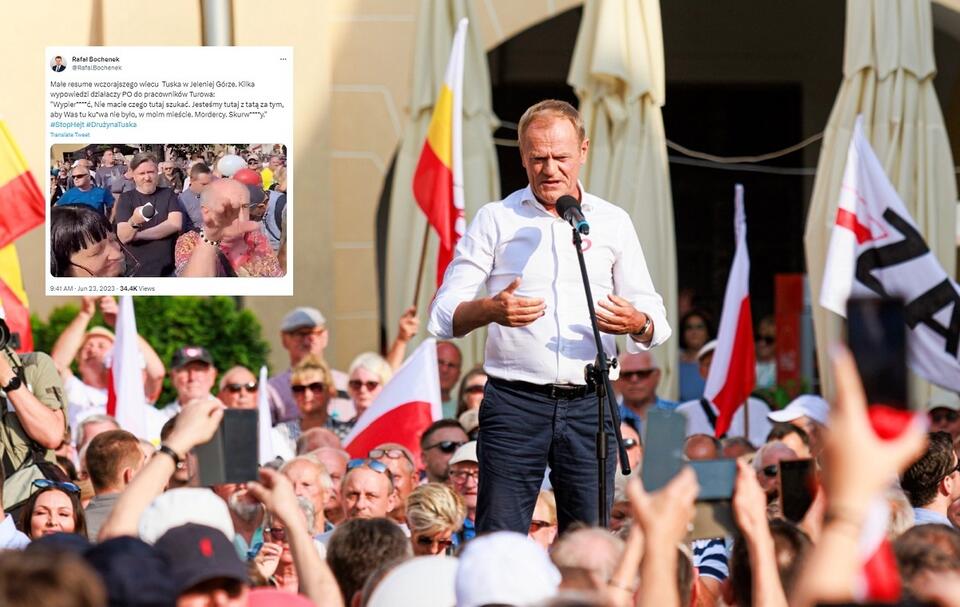 Donald Tusk w Jeleniej Górze / autor: PAP/Tomasz Golla