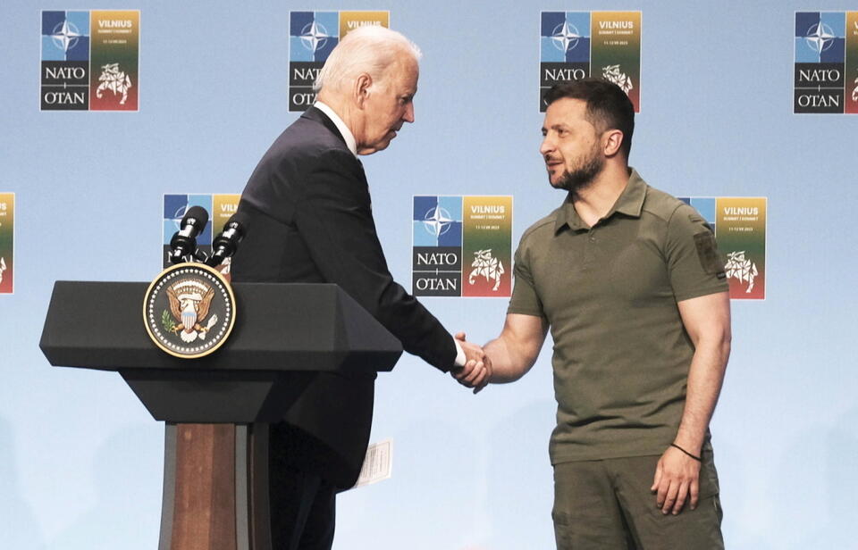 Joe Biden, Wołodymyr Zełenski  / autor: PAP/EPA