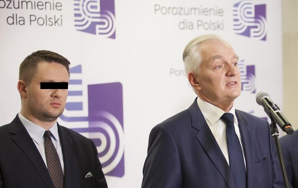 Były wiceprezes Porozumienia Robert A. z b. prezesem partii Jarosławem Gowinem. / autor: Andrzej Wiktor / Fratria