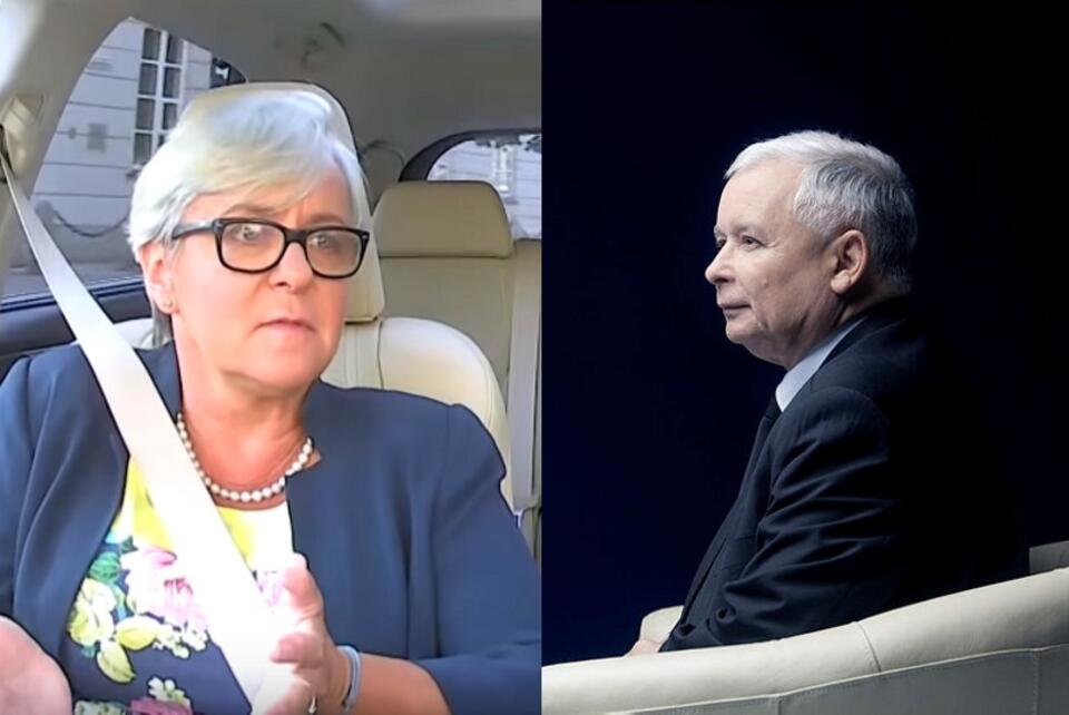 Jarosław Kaczyński/Joanna Kluzik-Rostkowska  / autor: fratria/ screen YT/Onet rano