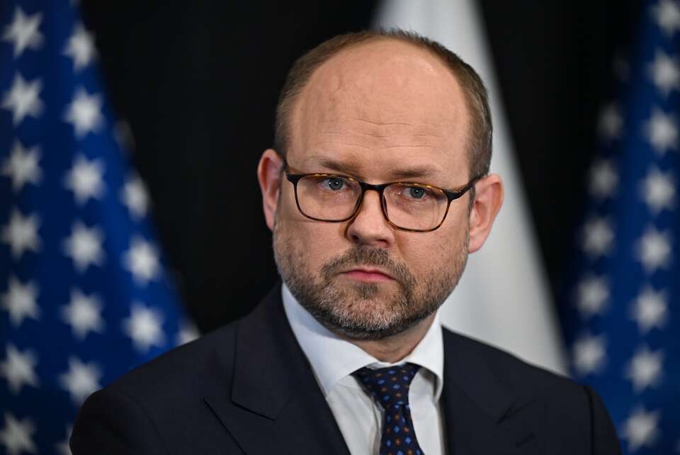 Szef Biura Polityki Międzynarodowej Kancelarii Prezydenta RP Marcin Przydacz udziela wypowiedzi dla mediów w trakcie Konferencji Konserwatywnej Akcji Politycznej (CPAC) w Dallas. / autor: PAP/Adam Warżawa