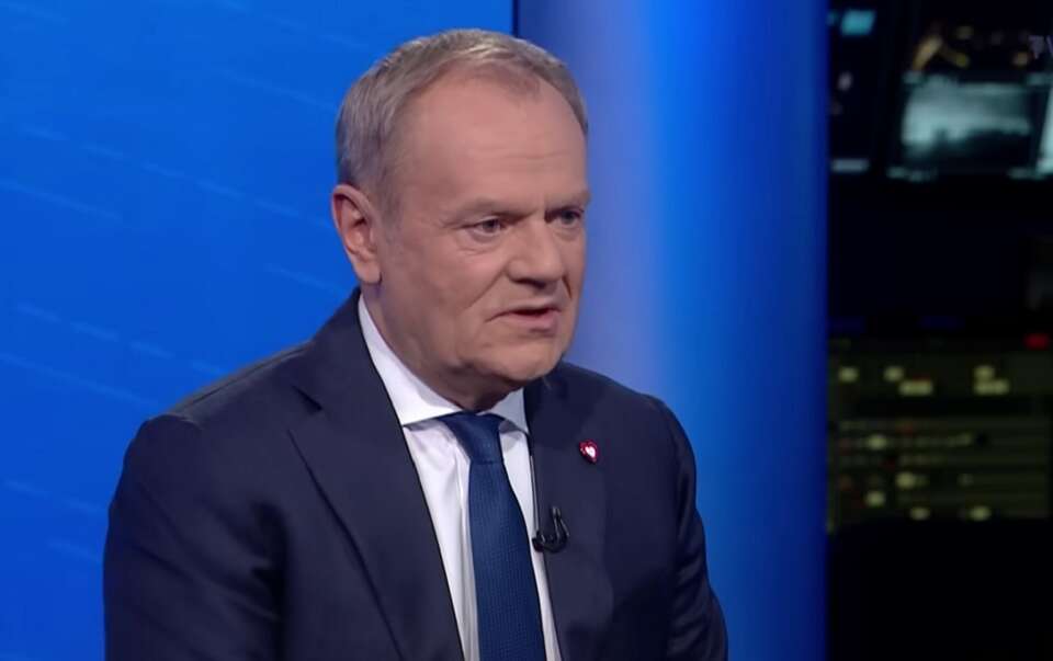 Premier Donald Tusk na antenie TVP w likwidacji / autor: YT: TVP Info Publicystyka