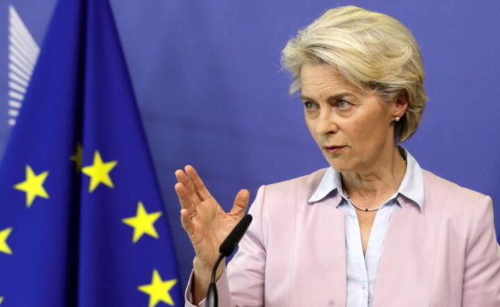 Przewodnicząca Komisji Europejskiej Ursula von der Leyen / autor: PAP/EPA/OLIVIER HOSLE