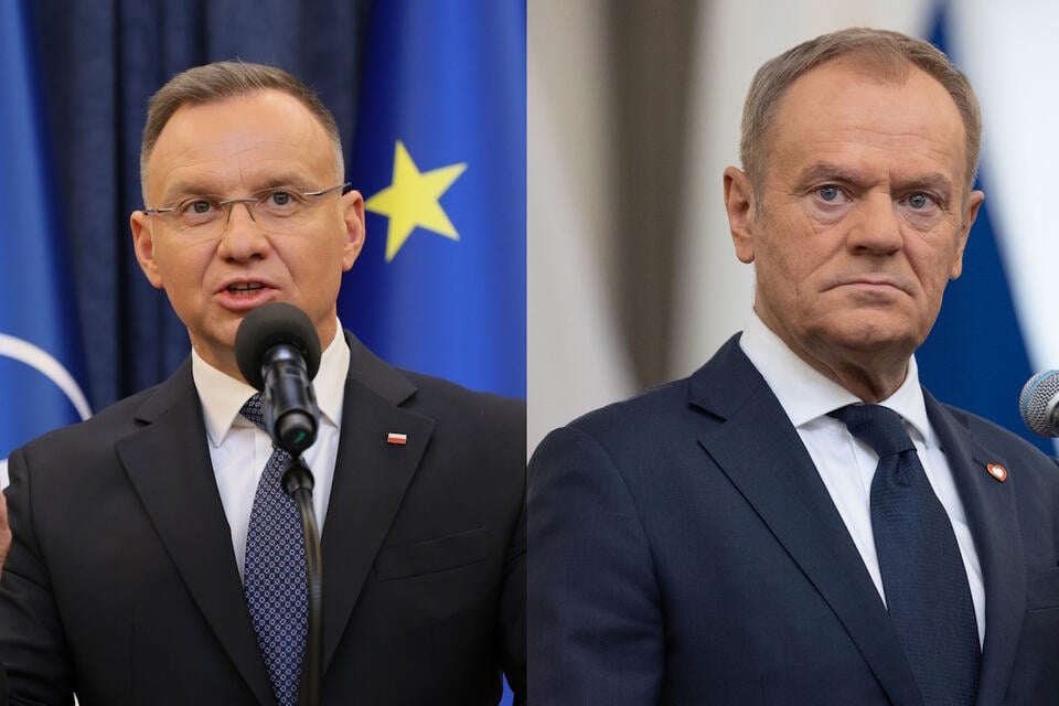 Andrzej Duda, Donald Tusk  / autor: PAP/Paweł Supernak/Fratria 