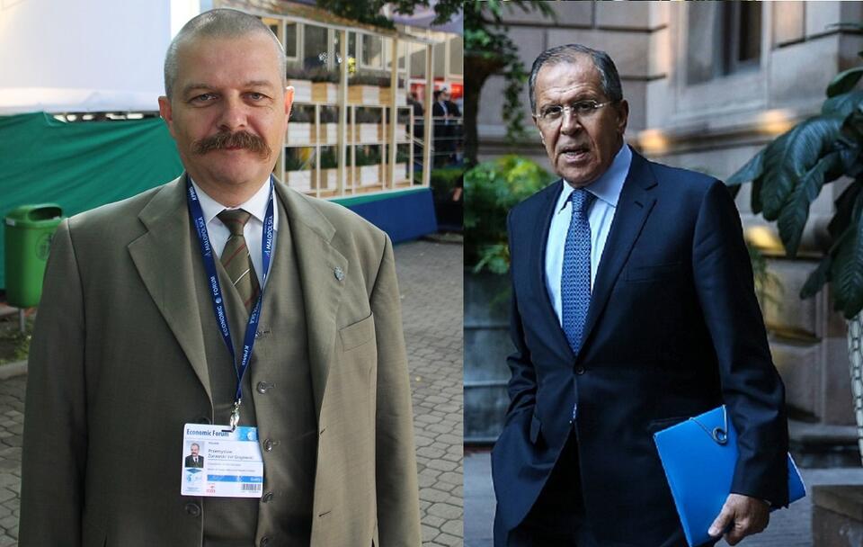 Prof. Przemysław Żurawski vel Grajewski/Siergiej Ławrow / autor: Fratria/www.mid.ru