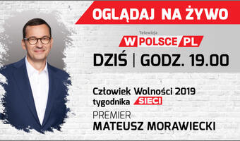 Premier Morawiecki odbiera nagrodę tygodnika Sieci -  relacja w telewizji wPolsce.pl