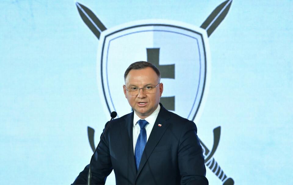  Prezydent podczas Litewskiej Narodowej Konferencji Bezpieczeństwa 2021 / autor: PAP/Radek Pietruszka