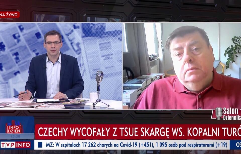 Piotr Semka w "Salonie Dziennikarskim" / autor: screen TVP Info