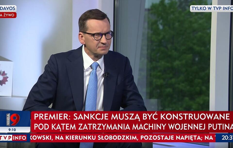 Mateusz Morawiecki / autor: screenshot/TVP Info