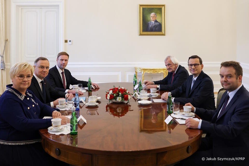 Konsultacje w Pałacu Prezydenckim z udziałem polityków PiS / autor: Jakub Szymczuk/KPRP