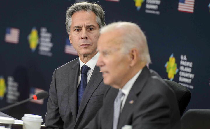 prezydent Joe Biden, sekretarz stanu Antony Blinken / autor: fotoserwis PAP