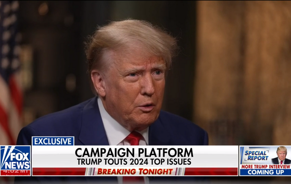Donald Trump w wywiadzie dla telewizji Fox News / autor: foxnews.com
