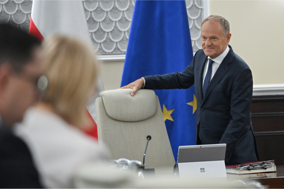 Donald Tusk podczas posiedzenia rządu / autor: PAP/Radek Pietruszka