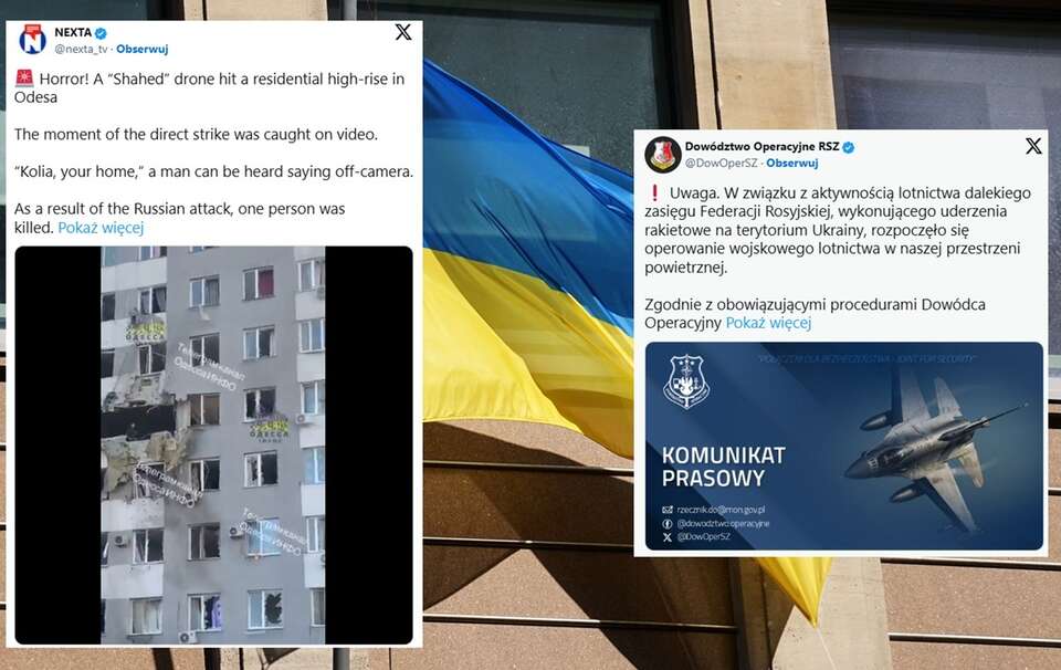 Rosja uderzyła pociskami w Ukrainę. / autor: Fratria