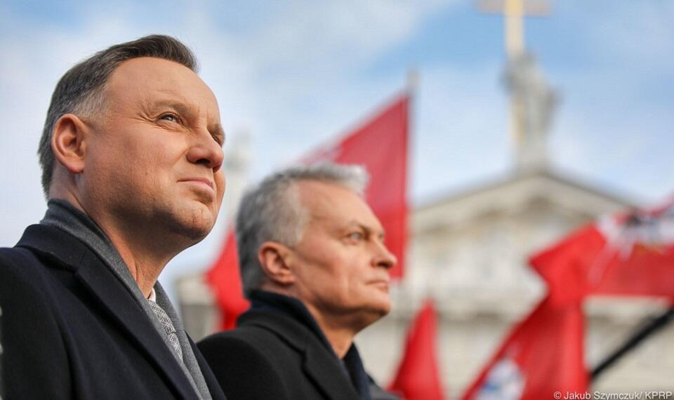 Prezydent RP Andrzej Duda oraz prezydent Litwy Gitanas Nauseda / autor: Jakub Szymczuk/KPRP